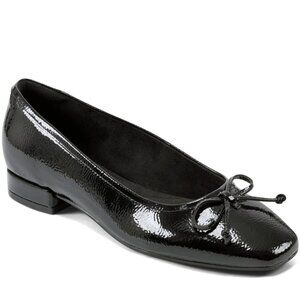 Rockport Women’s Sadie Square Toe Ballet Flats Black Patent 8.5 Wide NIB